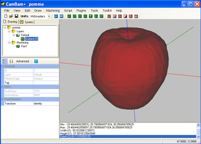 Un modèle 3D redimensionné et positionné