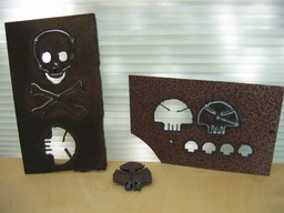 Assorted plasma cut skulls